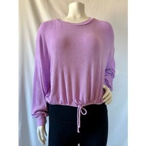 Sweater crop drawstring NWOT